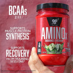 BSN Workout Bundle of NO XPLODE Pre Workout Powder Blue Raz, 30 Servings Amino X Muscle Recovery Intra Workout Support, Caffeine Free Blue Raz, 30 Servings