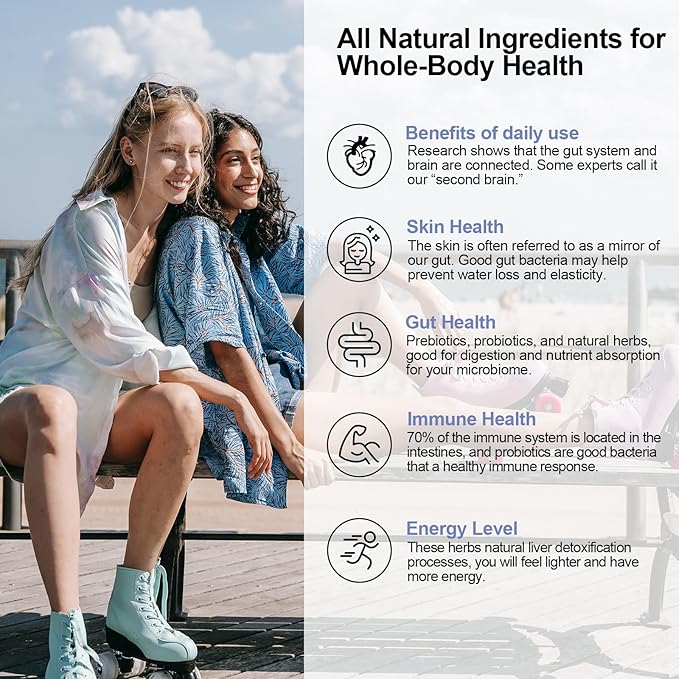 Probiotics for Women and Men, 300 Billion CFU 24 Strains Probiotics + 15 Organic Herbs Prebiotics Blend, Shelf Stable Gut Health Supplement for Digestive Immune & Whole-Body Health, 2 Month Supply