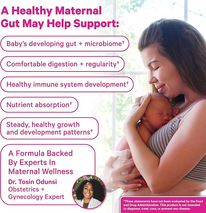 Pink Stork Lactation Probiotic - 30 Billion CFUs Multi-Strain Postnatal Probiotics for Breastfeeding Women - Supports Breast Milk and Gut Health, Postpartum Essentials, Mint Essence, 30 Capsules