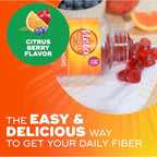 Metamucil Fiber Gummies for Adults with Vitamins C,D,B12 for Metabolism,No Sugar Added Citrus Berry Flavor,5g Plant Based Prebiotic Fiber Supplement Blend,120 Count (Pack of 2)
