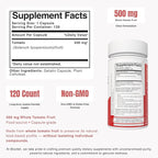 Lycopene Supplement Capsules 500mg – Tomato Fruit Powder with Natural Lycopene for Antioxidant & Daily Wellness Support | Gluten Free, Non-GMO (120 Count (Pack of 1))