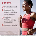 Jarrow Formulas® QH-Absorb® + PQQ, Dietary Supplement, Antioxidant Support for Mitochondrial Biogenesis, Cellular Energy Production and Cardiovascular Health, 60 Softgels, 60 Day Supply