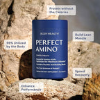 BodyHealth PerfectAmino (600 ct) Easy to Swallow Tablets, Essential Amino Acids Supplement with BCAAs, Vegan Protein for Pre/Post Workout & Muscle Recovery with Lysine, Tryptophan, Leucine, Methionine