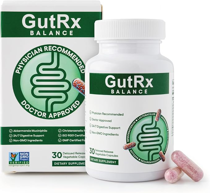 Balance – Probiotics for Women & Men with Akkermansia Probiotic & Christensenella, GLP-1 Alternative for Gut Health with Lactobacillus Plantarum, Gluten Free, Delayed-Release, 30 ct