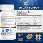 Fish Oil Omega 3 Supplements EPA 1000mg - Omega-3 Fatty Acids, 1000mg Burpless Fish Oil for Men & Women, Pure Concentrated Supplement - 120 Mini Softgels