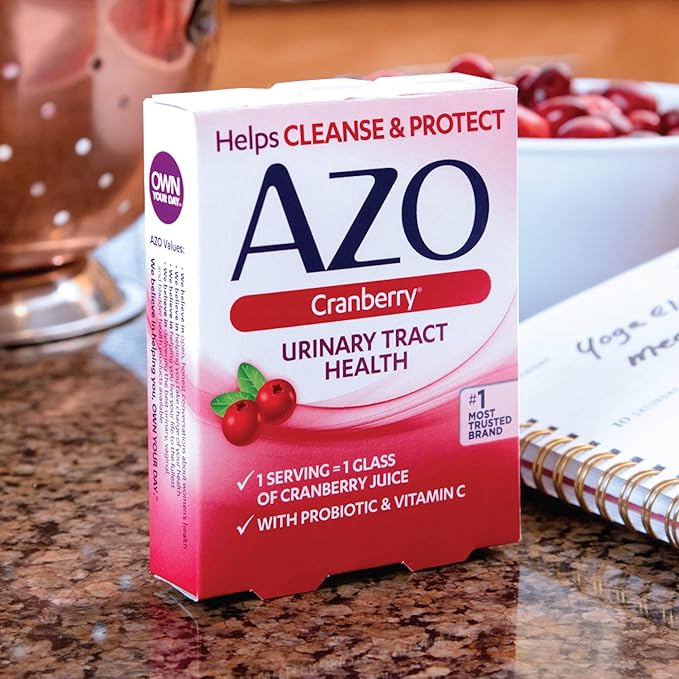 AZO Cranberry Pills for Urinary Tract Health for Women and Men, Adult Cranberry Supplement, Sugar-Free, Non-GMO, 50 Count (Pack of 2)