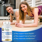 Potassium Citrate 500mg-192mg Elemental Potassium Per Serving-Non-GMO-180 Vegan Capsules