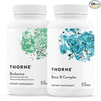 THORNE - Basic B Complex (60 Capsules) & Berberine (60 Capsules) Bundle - Supports Heart Health, Immune System Function & Brain Health - Gluten Free, Dairy Free
