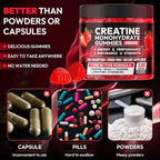 Creatine Gummies Monohydrate Complex 9000MG, Chewable Creatine Monohydrate Gummies for Men & Women with L-Taurine, BCAA 2:1, B12/6, Building Muscle Strength and Boost Focus, 30 Days Supply