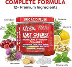 Clean Nutra Tart Cherry Gummies Uric Acid Flush Celery Milk Thistle Bromelain Vitamin C Magnesium Citrus Bergamot Ginger Stinging Nettle Leaf Chamomile Berberine Quercetin Support 60 Gummy Vitamins
