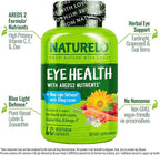 NATURELO Eye Vitamins - AREDS 2 Formula Nutrients with Lutein, Zeaxanthin, Vitamin C, E, Zinc, Plus DHA - Supplement for Dry Eyes, Healthy Vision, Eye Support - 60 Vegan Capsules