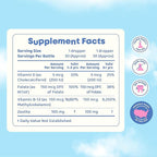 JoySpring LingoLeap B9 – L-Methylfolate 5-MTHF Plus Methyl B12 Kids Drops | MTHFR Supplement | Dual Action Formula – Methylcobalamin B12, Zeolite Drops | Grape-Flavored Vitamins | Ages 3+