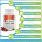 WELLNESS EXTRACT Eannatto Tocotrienols Vitamin E Supplements Tocopherol Free, Non-GMO, Gluten Free & Antioxidant (300MG 30 Softgels)