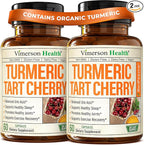 Tart Cherry Capsules – Turmeric Curcumin Supplement with Tart Cherry Extract & Celery Seed Extract – Turmeric Curcumin with Black Pepper for Uric Acid Balance, Joint Health & Sleep Aid - 2 Pack