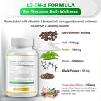 Ultra Saw Palmetto - 13-in-1 with DIM, Nettle, Pumpkin Seed, Collagen, Vitex - Max Absorption - 150 Capsules - Non-GMO, Gluten-Free, Lab Tested
