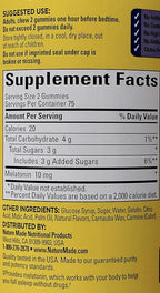 Nature Made Melatonin 10mg Dreamy Strawberry Natural Flavors, 150 Gummies
