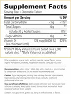 Integrative Therapeutics Vitamin D3 125 mcg - Vitamin D Supplement for Bone Health & Immune Support* - Gluten-Free & Dairy-Free - Chocolate Flavored, 90 Chewable Tablets (90 Servings)