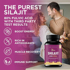 AMU NUTRITION Shilajit Gummies for Men & Women with Aronia Berries Fulvic Acid & 85+ Trace Minerals I Men,Women I Non-GMO I Lab Tested I 100% Natural I 60 Gummy (60 Count (Pack of 1), Aronia Berries)