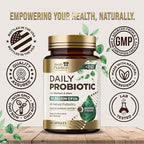 Probiotics 50 Billion CFU per Serving - 10 Strains + Prebiotics - Digestive Health, Gut & Immune Support - Occasional Constipation, Gas & Bloating Support for Women & Men, Bottled USA - 60 Capsules