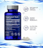 Marine Collagen Peptides Capsules with Hyaluronic Acid, Coenzyme Q10, Vitamin C - Preserve Beauty and Youth - Promote Firm Skin, Strong Nails&Hair, Healthy Joints, 90 Capsules, 1 Month Supply