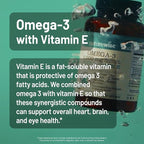NatureWise Extra-Strength Omega 3 Fish Oil Supplement - 1000mg per Serving - 600 EPA & 400 DHA and Vitamin E - Support for Heart & Brain Health - Lemon Flavor, GMO-Free - 180 Softgels[3-Month Supply]