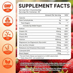 Potassium Magnesium Gummies – High Absorption Magnesium Glycinate – Magnesium Potassium Supplement Gummies with Vitamin B6, D3, B12 for Muscle Support, Sugar-Free Strawberry Flavor, 120 Count