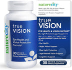 NatureCity True-Vision Eye Health Supplement - Plant-Based Lutein and Zeaxanthin with High Potency Saffron 20mg - Blue Light Protection, Support Central and Night Vision (30 Veggie Capsules)