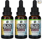 Amazing Herbs Premium Black Seed Oil - Gluten Free, Non GMO, Cold Pressed Nigella Sativa Aids in Digestive Health, Immune Support, Brain Function - 1 Fl Oz (Pack of 3)