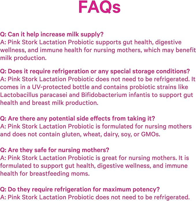 Pink Stork Lactation Probiotic - 30 Billion CFUs Multi-Strain Postnatal Probiotics for Breastfeeding Women - Supports Breast Milk and Gut Health, Postpartum Essentials, Mint Essence, 30 Capsules