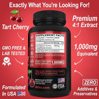 Glucosamine Chondroitin MSM Turmeric & Tart Cherry - Joint Health Supplement Knee Bone & Joints, Purge Uric Acid Cleanse Flush Antioxidant Pills - Joint Support Pills & Tart Cherry Extract Capsules