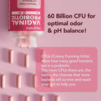 Vaginal Probiotics with Prebiotics Cranberry, 60 Billion CFU 14 Strains Probiotics for Women with Prebiotic & D-Mannose, Womens Probiotic for Vaginal Flora, Odor Control, pH Balance - 60 Capsules
