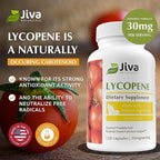 Jiva Botanicals - Lycopene Supplements for Men 30mg - Prostate Supplement for Men with Natural Tomato Extract - Prostate, Skin & Antioxidant Lycopene Supplement USA Made, Non GMO, Vegan, 120 Capsules