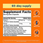 American Health Ester-C with Citrus Bioflavonoids Capsules - Gentle On Stomach, Non-Acidic Vitamin C - 500 mg, 60 Servings, 120 Count