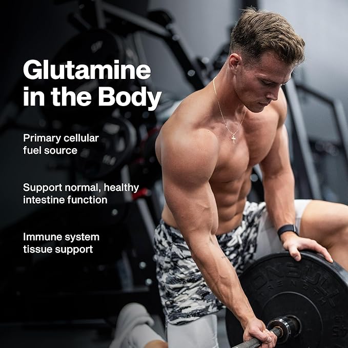 MuscleTech Glutamine Powder | 100% Pure L Glutamine Powder | Post Workout Recovery Drink | L-Glutamine Powder for Men & Women | Muscle Recovery | Unflavored (60 Servings)
