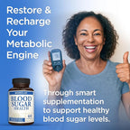 Blood Sugar Health Natural 20 Herbs and Vitamins with Cinnamon, Alpha Lipoic Acid to Support Health, Non-GMO, for Men Women, Supports Healthy Energy Levels - 60 Herbal Pills - 30 Day Supply