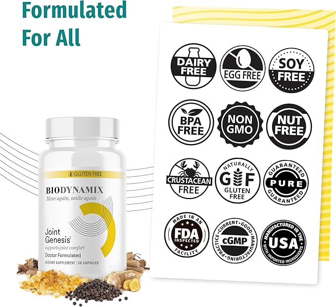 Joint Genesis, Joint Support Formula, Promotes Joint Function, Comfort, and Flexibility, 30-Day Supply, 3 Pack