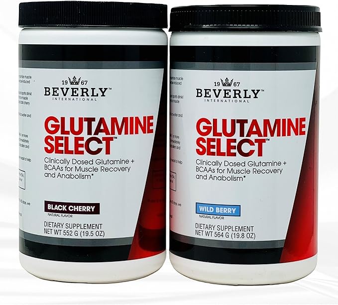 Beverly International Glutamine Select, 60 Servings. Clinically Dosed L-Glutamine and Amino Acid Formula for Lean Muscle and Recovery. Sugar-Free Powder. BCAA’s.