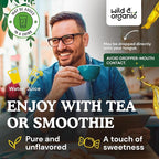 Wild & Organic Saw Palmetto for Men & Women - Urinary Tract & Hair Support - Saw Palmetto Extract Liquid Drops - Add to Tea - Serenoa Repens Berries Supplement - Vegan, Sugar & Alcohol-Free - 4 fl oz