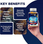 Vitamatic Sugar Free Kids Melatonin 1mg, 90 Gummies, Pineapple & passionfruit Flavored Gummies, 90 Days Supply