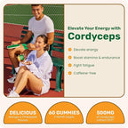 Fungies Cordyceps Mushroom Gummies, Mango & Pineapple Flavor - Mushroom Herbal Supplement Gummy for Adults Supports Endurance, Energy & Performance - Caffeine-Free Energy Gummies - 60 Servings