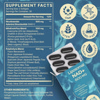 NAD+ Supplement 1600mg Extra Strength - Liposomal NMN Alternative with Resveratrol, Urolithin A, CoQ10, Quercetin & ALA - Mitochondrial Energy & Anti-Aging, Cell Regeneration, 120 Softgels
