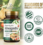Ashwagandha Supplements - Premium Ashwagandha Capsule for Women & Men, Natural Antioxidant Support Ashwa Root Extract, Extra Strength Calm Support with Black Pepper, Vegan - USA Bottled - 120 Capsules