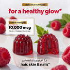 VitaUp Biotin Gummies 10000mcg for Women and Men - Extra Strength Hair, Skin and Nails Gummies with Collagen - Natural Biotin Gummy Supplement for Hair, Skin, Nails Support - 60 ct