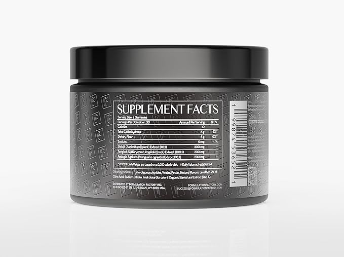 Self Obsessed Shilajit Gummies for Men, Tongkat Ali + Fadogia Agrestis Supplement, Energy, Strength, Drive & Vitality Support, Natural Masculinity Formula (1 Month Supply – 120 Count, Pack of 2)