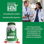 Lutein 20mg with Zeaxanthin 4mg 60 Softgels | Trans-Isomer Marigold Extract in Nature Identical 5:1 Ratio | Supports Healthy Eye, Skin and Brain | Non-GMO Soy & Gluten Free | by Health Thru Nutrition