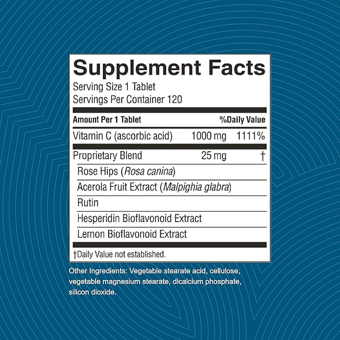 Natures Sunshine Vitamin C Time Release, 1000 mg, 120 Tablets | Supports the Immune System and Quench Dangerous Free Radicals