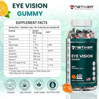 Eye Vision Gummies – 60 Berry-Flavored Vegan Gummies with Lutein, Zeaxanthin, Astaxanthin, DHA, Vitamins A, C, E – Gelatin-Free, Gluten-Free | Individually Wrapped
