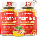 Vitamin B1(Benfotiamine) Gummies 500mg – B1 B6 B12 Vitamins with Magnesium for Energy Metabolism, Healthy Nervous System – Chewable B Complex for Adults & Kids - Vegan, Sugar Free, 120 Ct