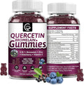Quercetin Gummies with Bromelain 2378mg - Blend with Elderberry, Echinacea Purpurea Extract, Zinc, Vitamin C,D3,K2, Complex Supports Immune, Cardiovascular & Respiratory, Vegan Gummy for Adult & Kid
