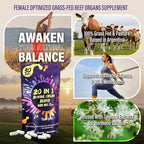 20-In-1 Beef Organ Supplement for Women, 925MG Grass Fed Beef Liver, Uterus, Ovary & 3 more with Maca, DIM, Black Cohosh, Vitamin & Mineral, Bovine organ Capsules for Hormone Balance, Energy, 30 Days